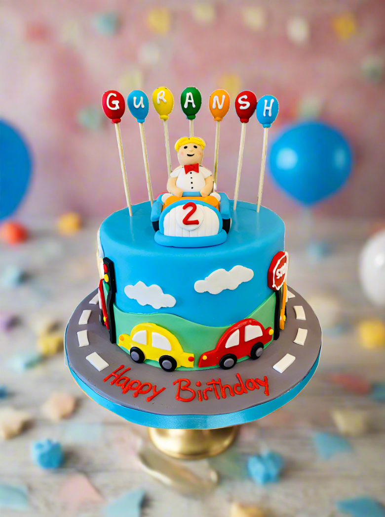 Car Fondant Birthday Cake