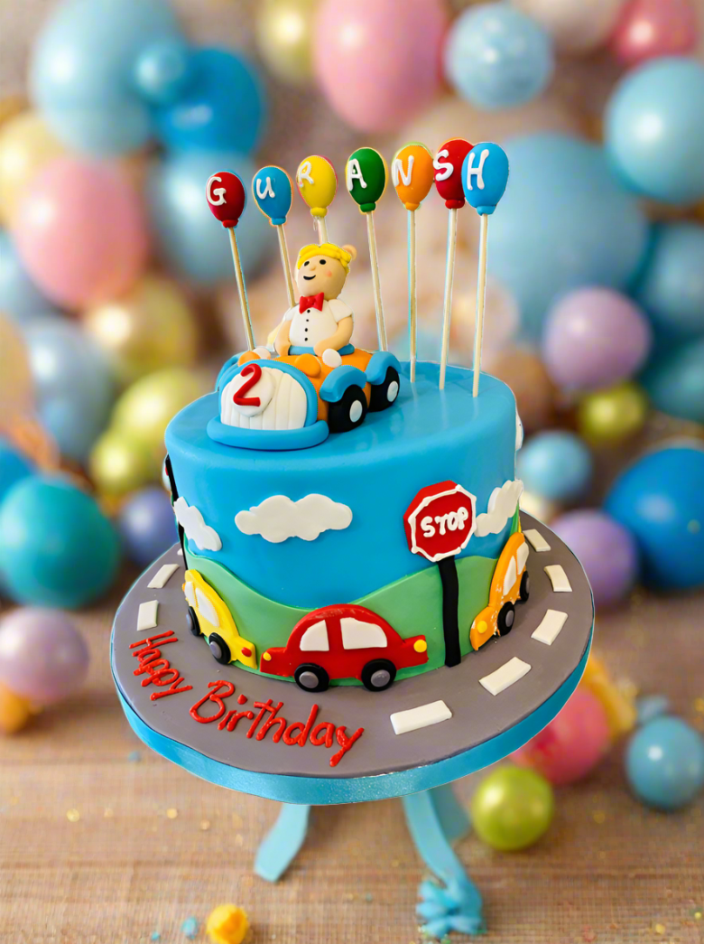 Car Fondant Birthday Cake