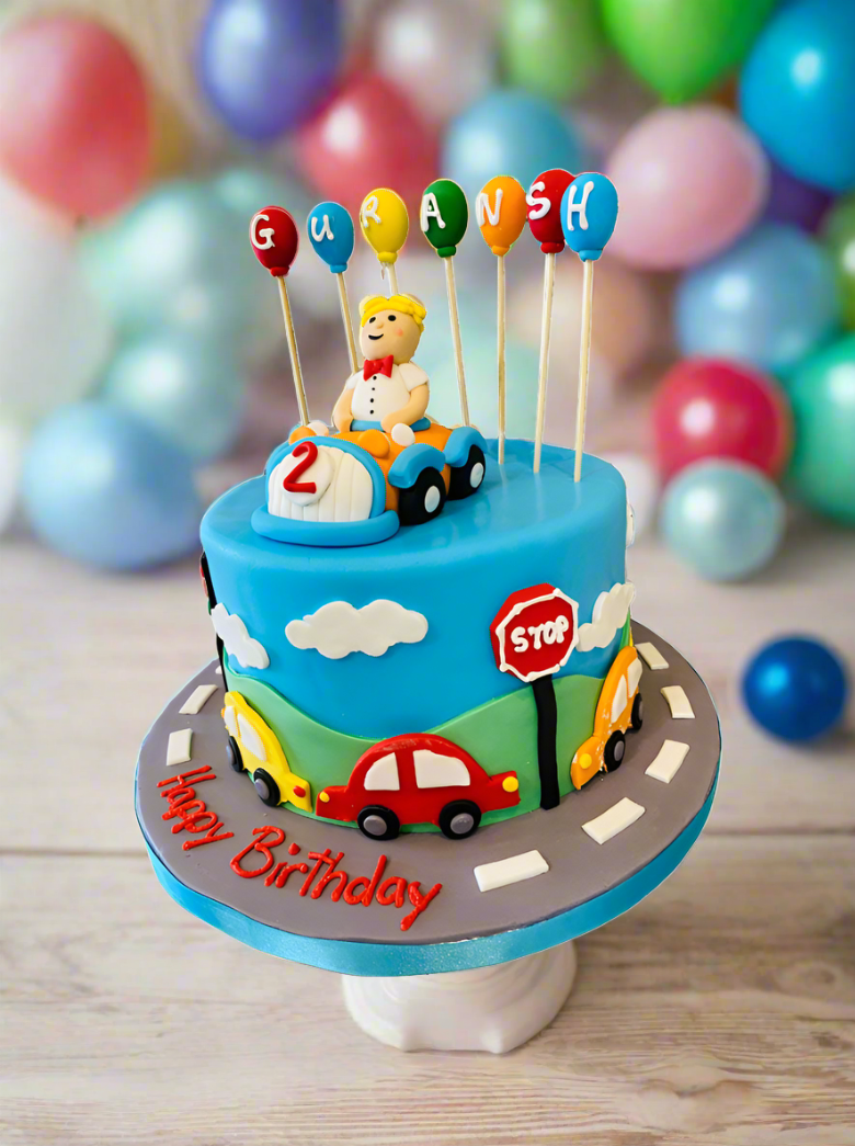 Car Fondant Birthday Cake