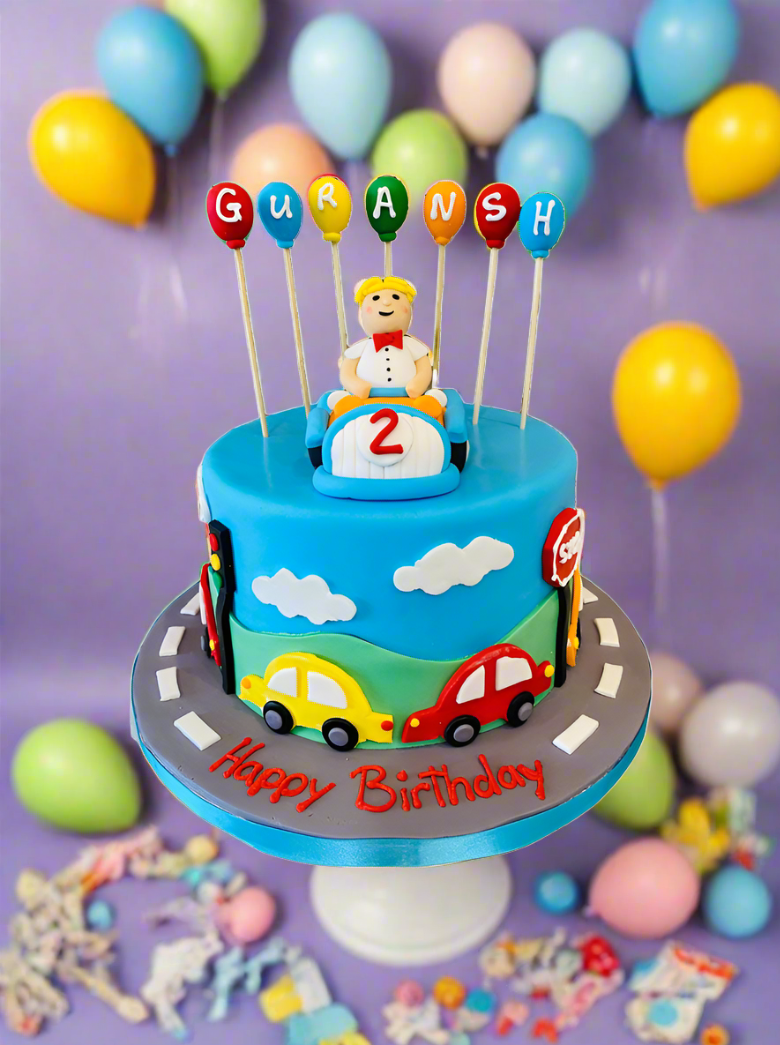 Car Fondant Birthday Cake