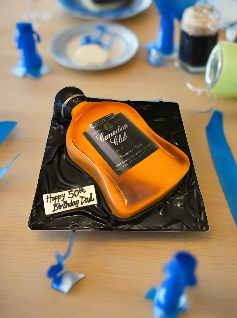 Canadian Club Bottle Cake