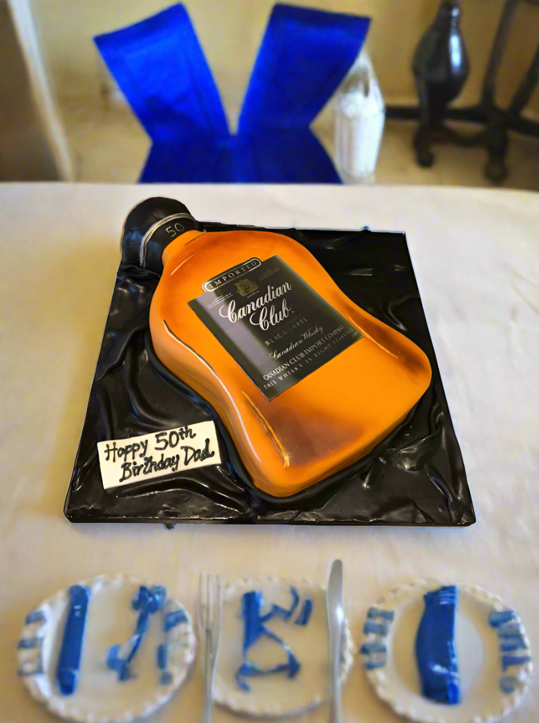 Canadian Club Bottle Cake