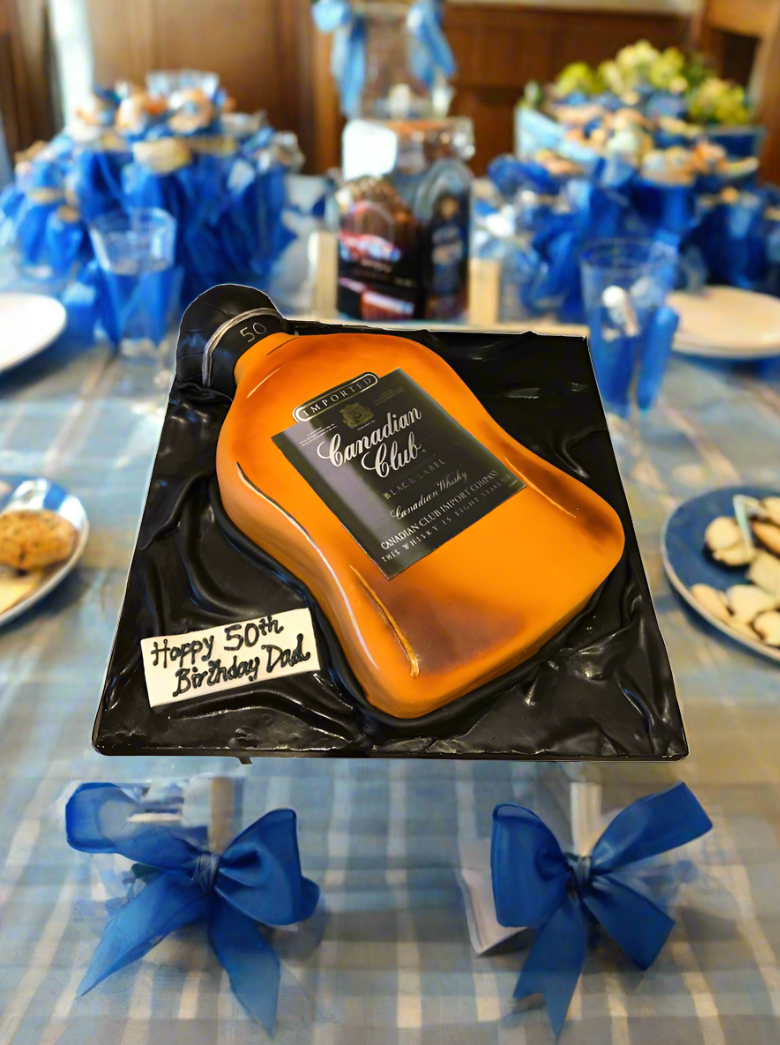 Canadian Club Bottle Cake