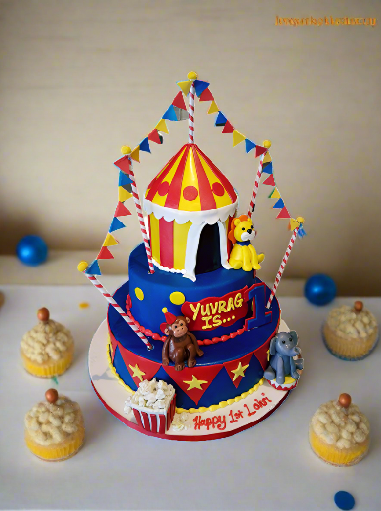 Carnival Themed Fondant Cake