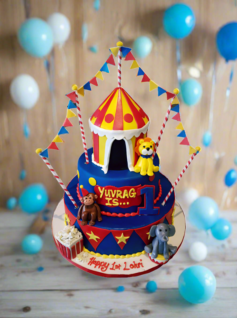 Carnival Themed Fondant Cake