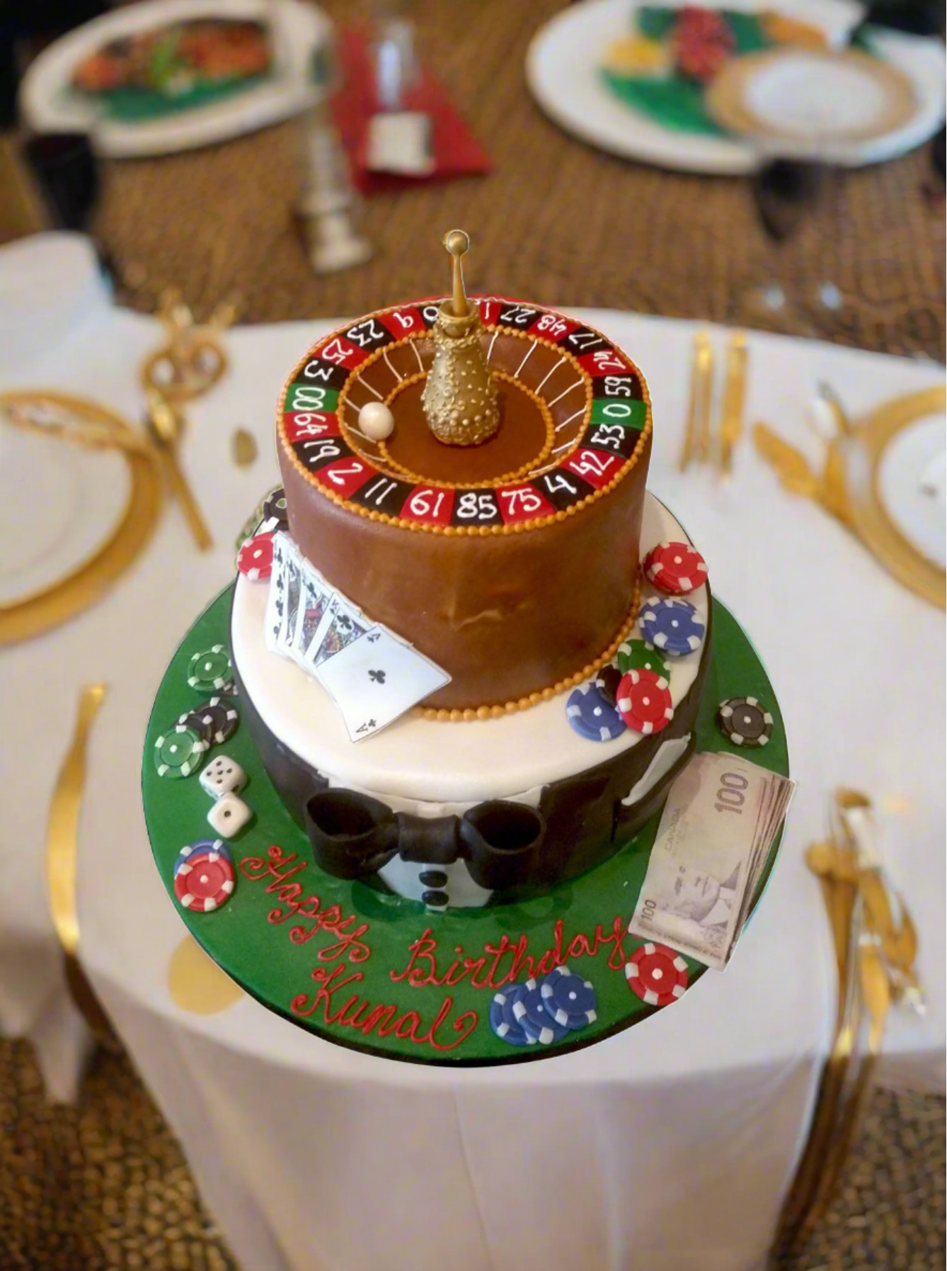 Casino Fondant Birthday Cake