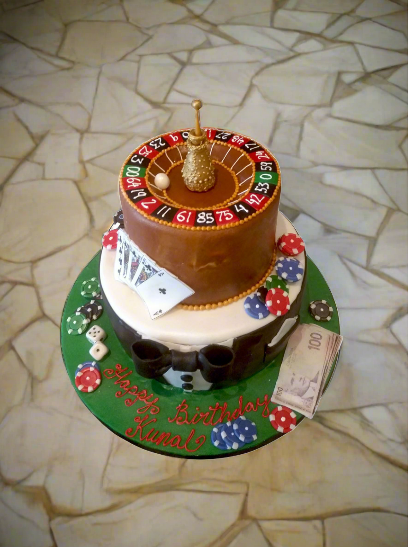 Casino Fondant Birthday Cake