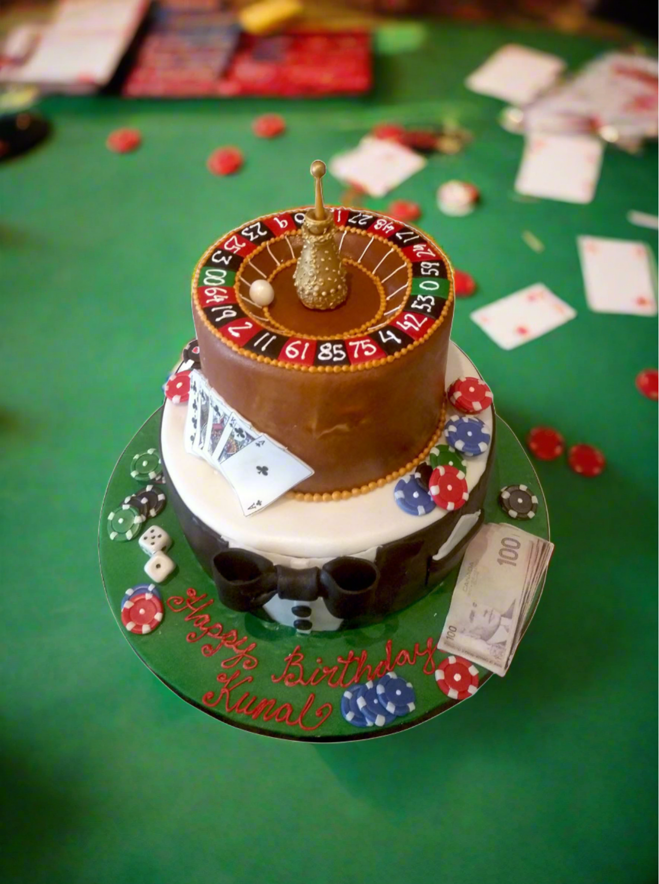 Casino Fondant Birthday Cake