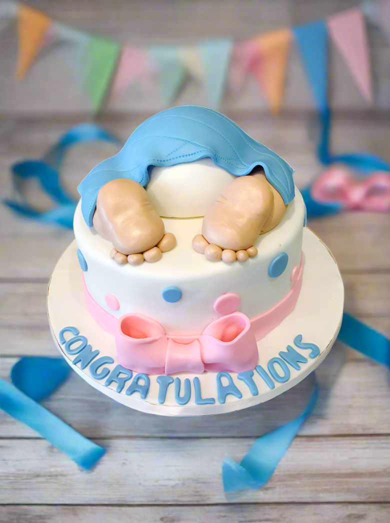 Crawling Baby Shower Cake