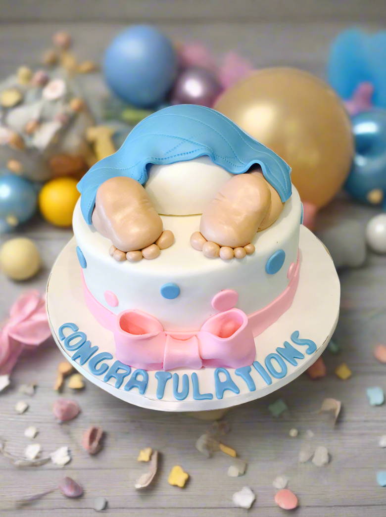 Crawling Baby Shower Cake