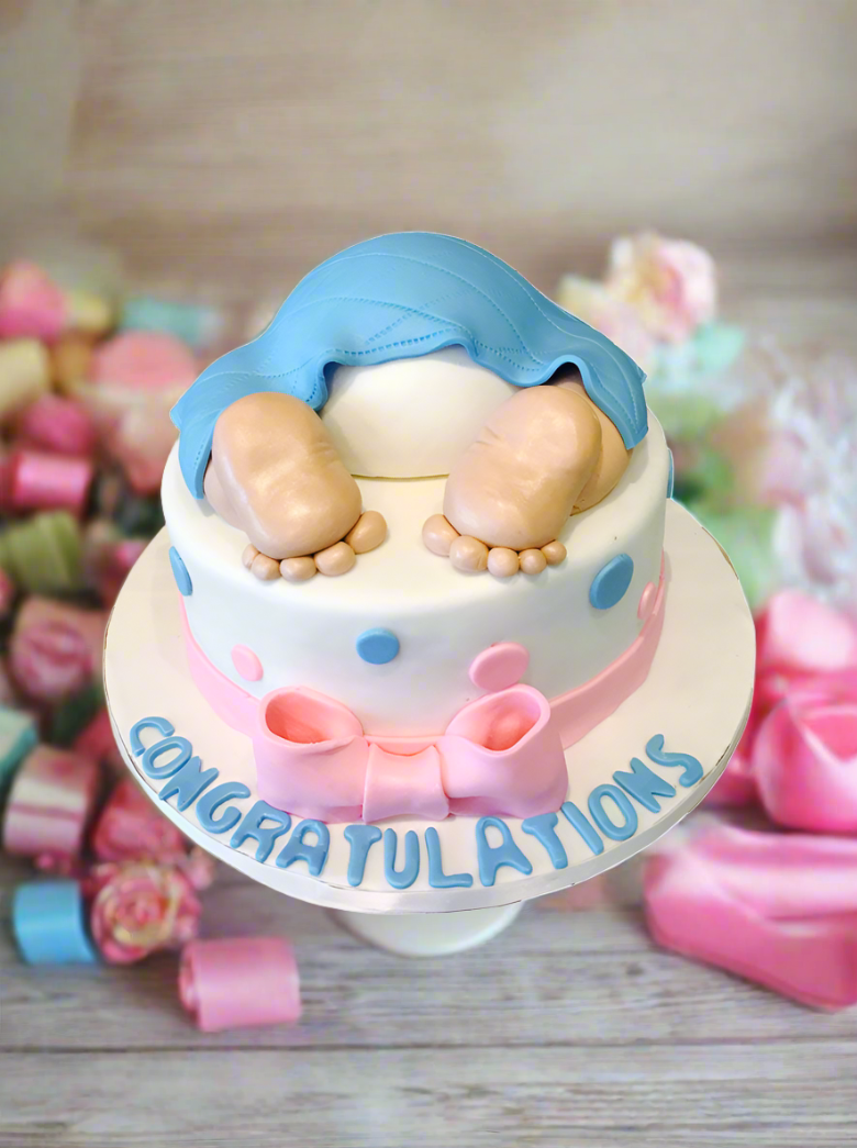 Crawling Baby Shower Cake
