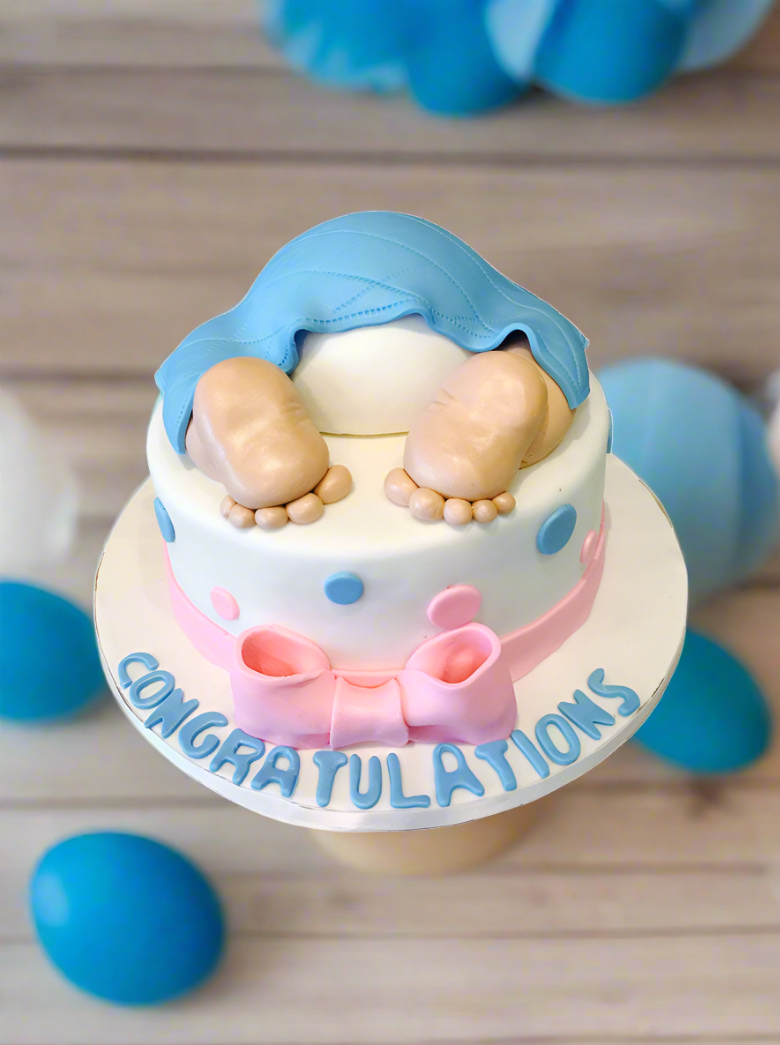 Crawling Baby Shower Cake