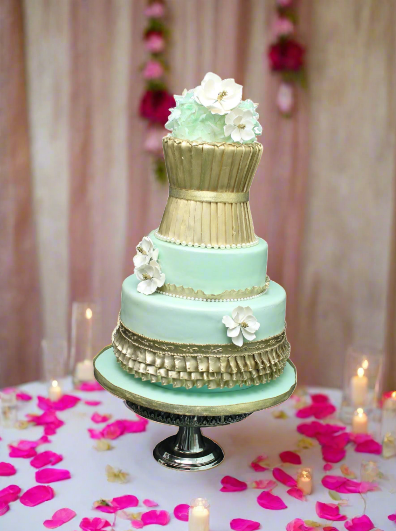 Dimple Wedding Cake