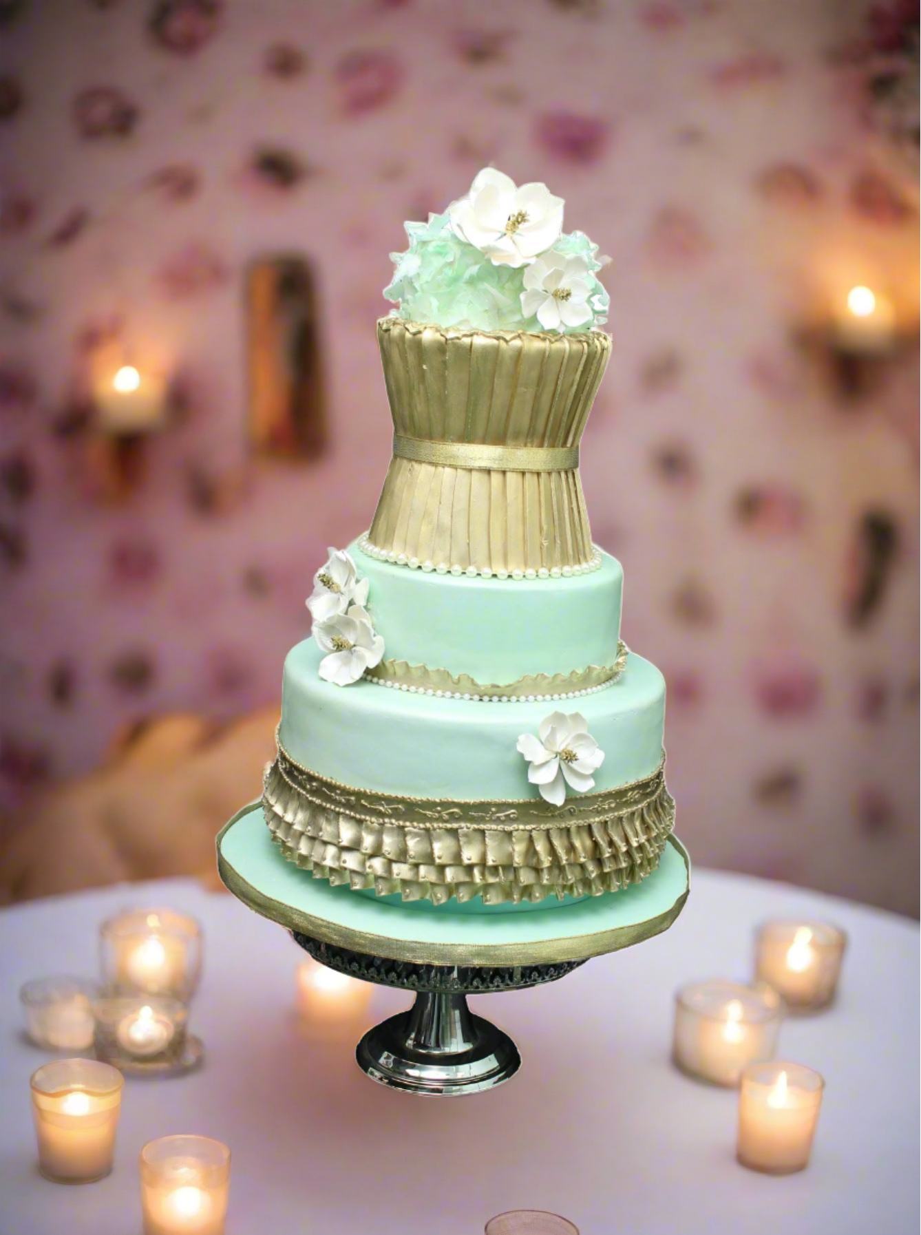 Dimple Wedding Cake