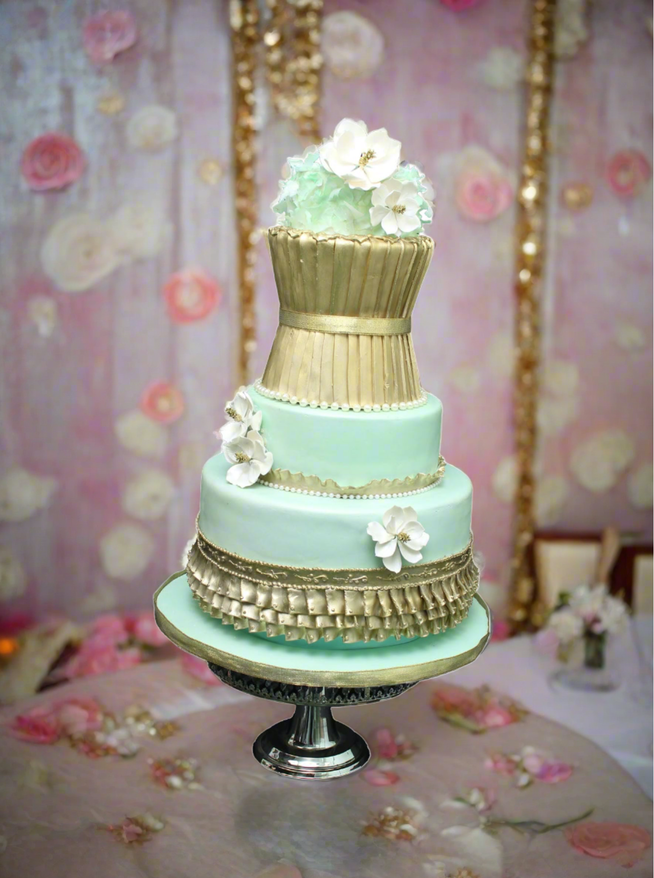 Dimple Wedding Cake