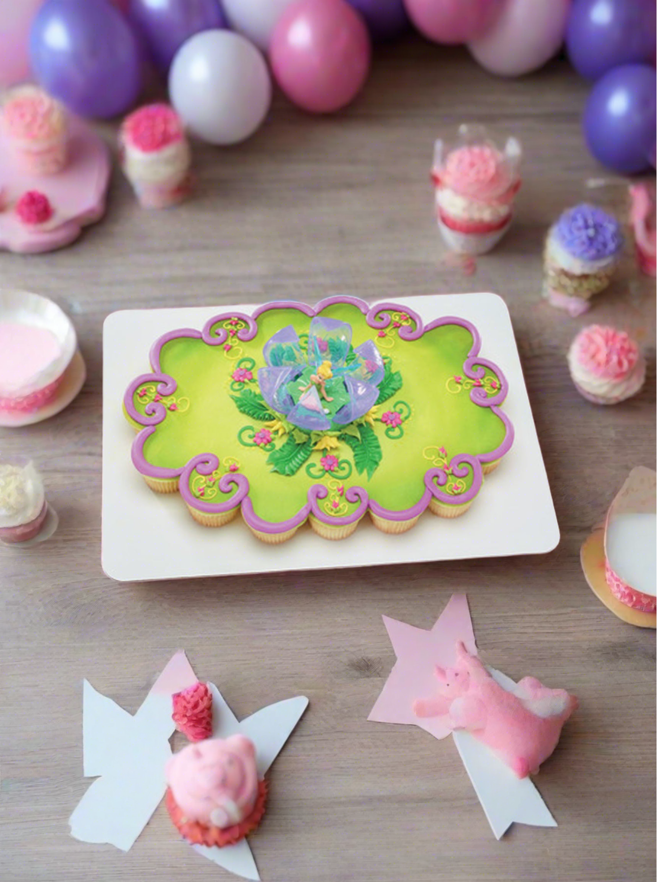 Disney Fairies Tinker Bell In Flower Cupcakes