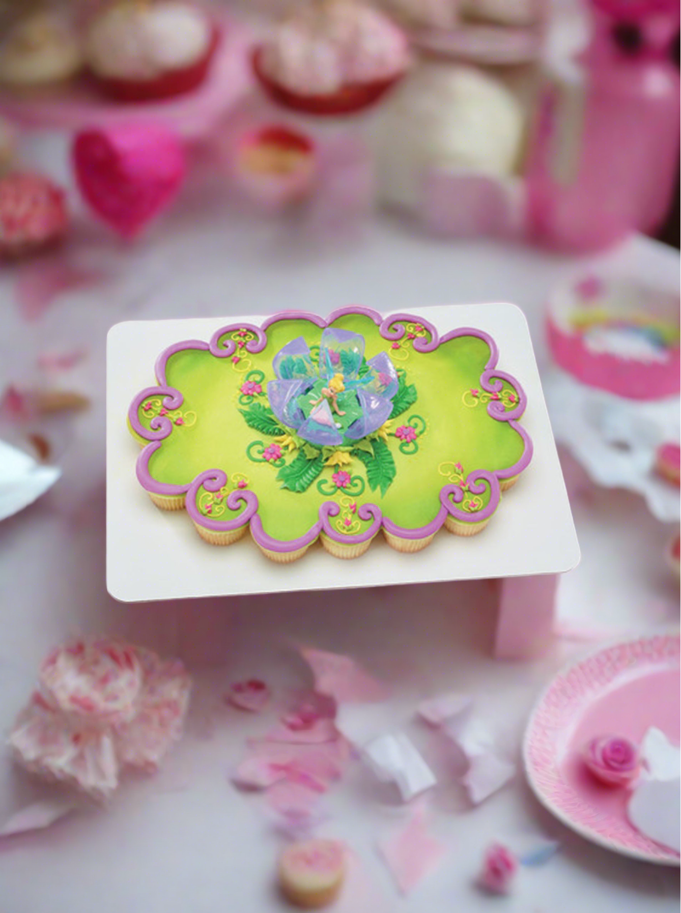 Disney Fairies Tinker Bell In Flower Cupcakes