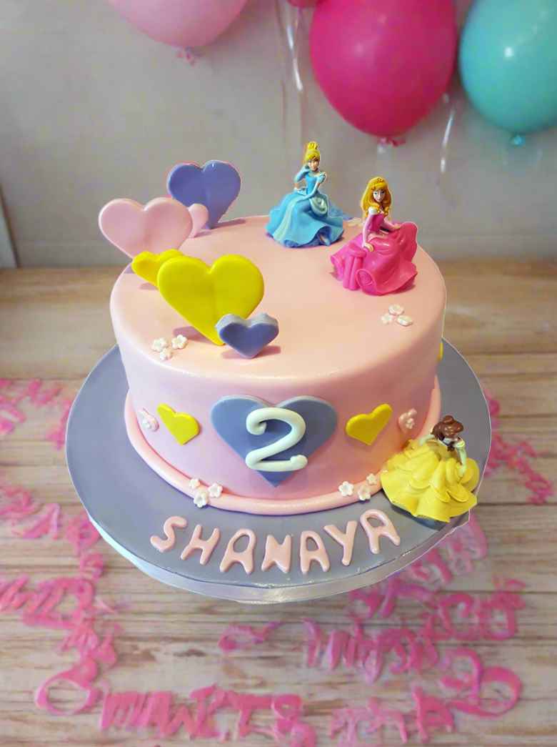 Disney Princess Fondant Cake