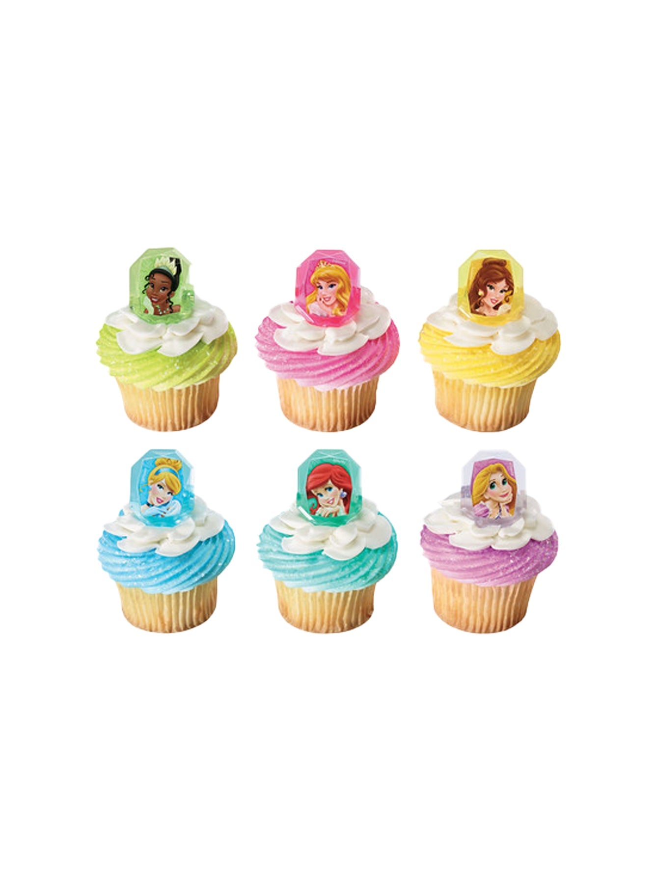 Disney Princess Gemstone Princesses Cupcakes - (Pack of 6)