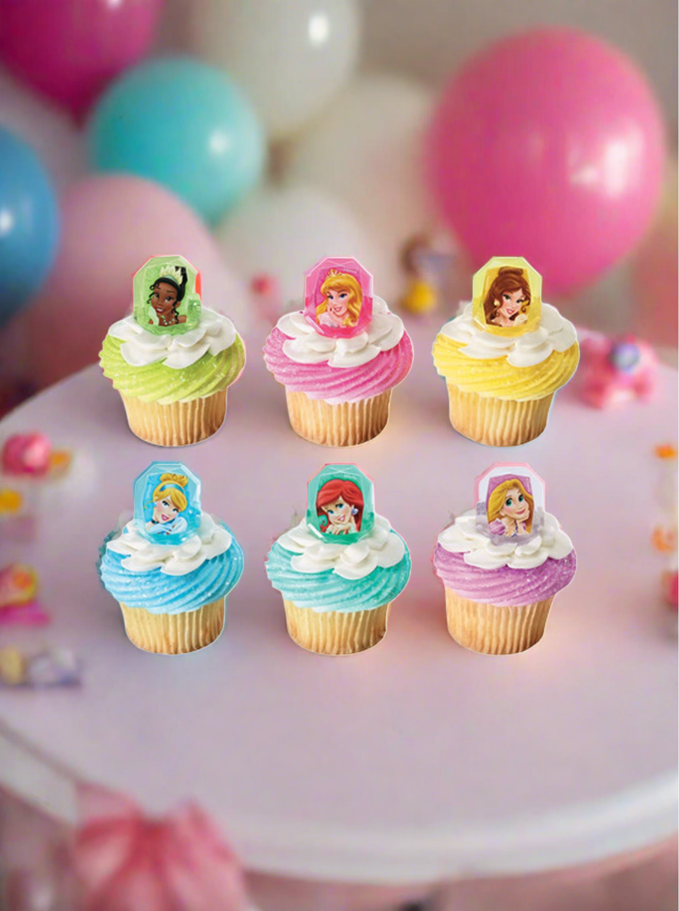 Disney Princess Gemstone Princesses Cupcakes - (Pack of 6)