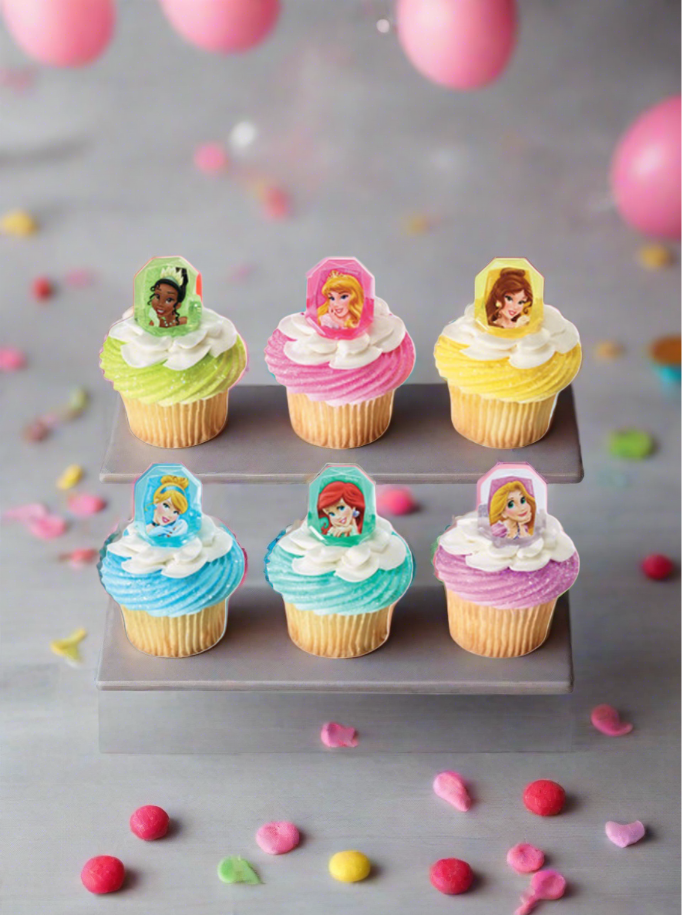 Disney Princess Gemstone Princesses Cupcakes - (Pack of 6)