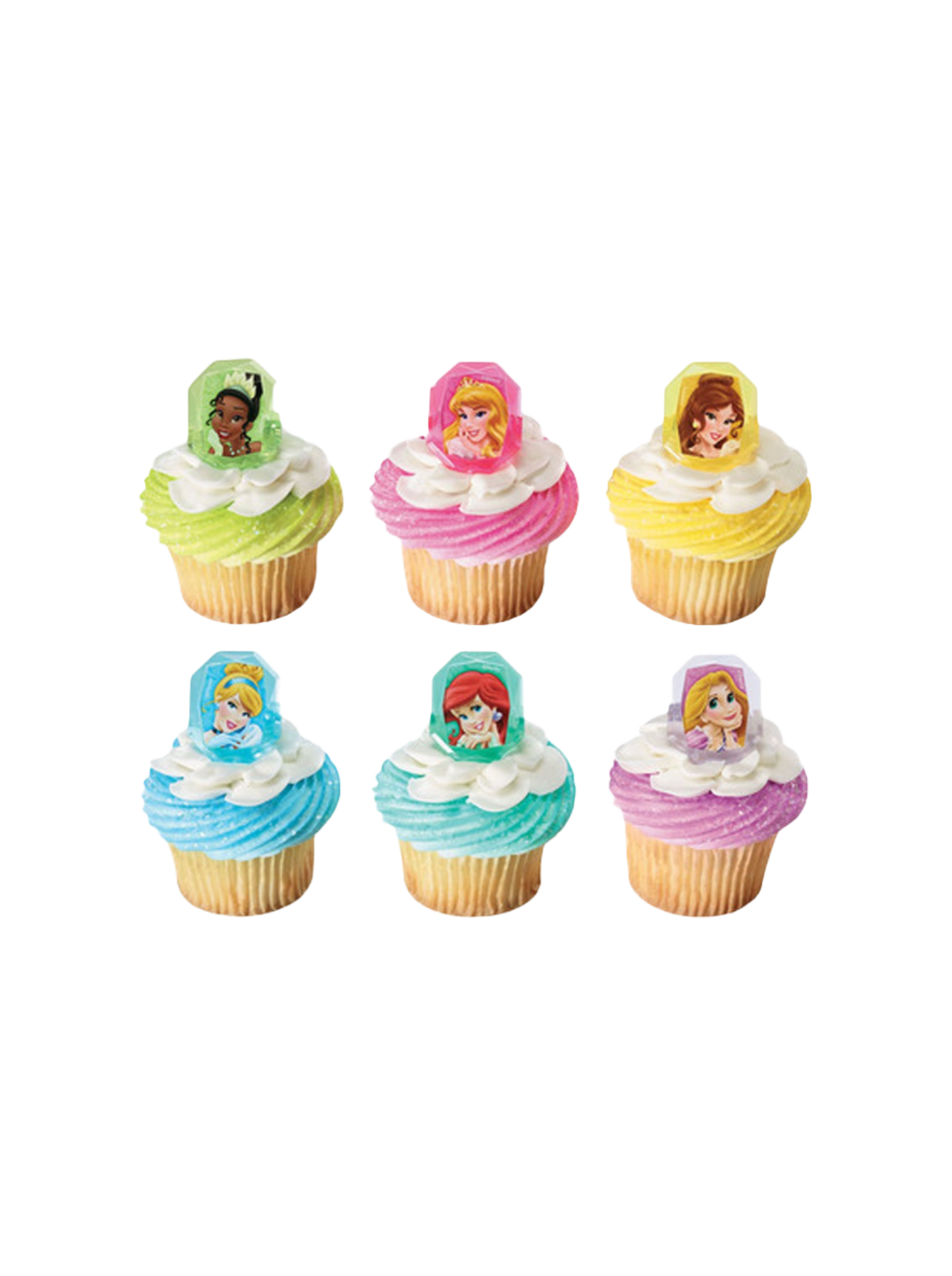 Disney Princess Gemstone Princesses Cupcakes - (Pack of 6)