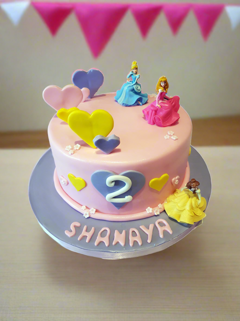Disney Princess Fondant Cake