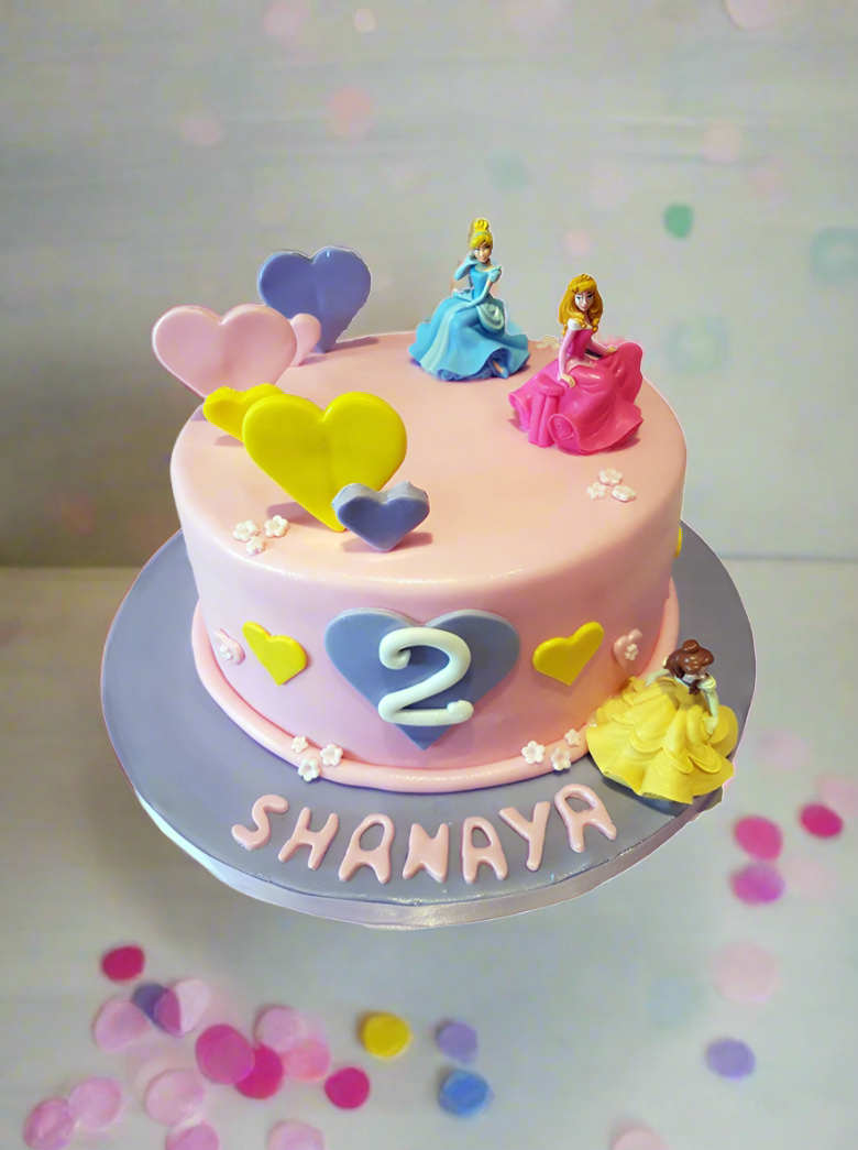 Disney Princess Fondant Cake