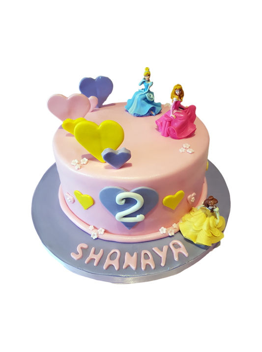 Disney Princess Fondant Cake