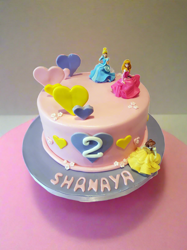 Disney Princess Fondant Cake