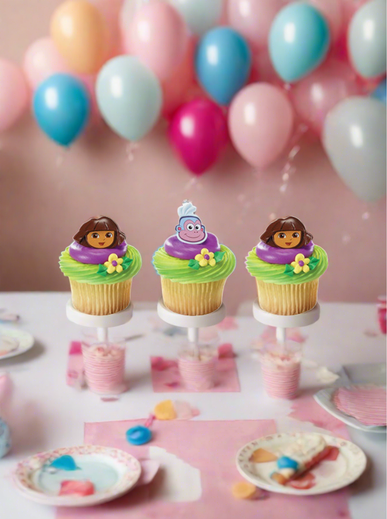 Dora the Explorer Dora and Boots Cupcake - (Pack of 6)