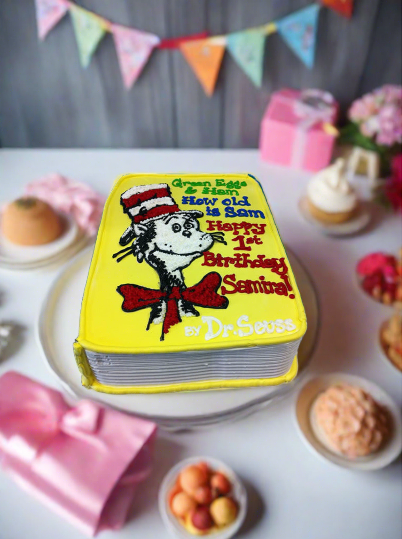Dr. Seuss Book Cake