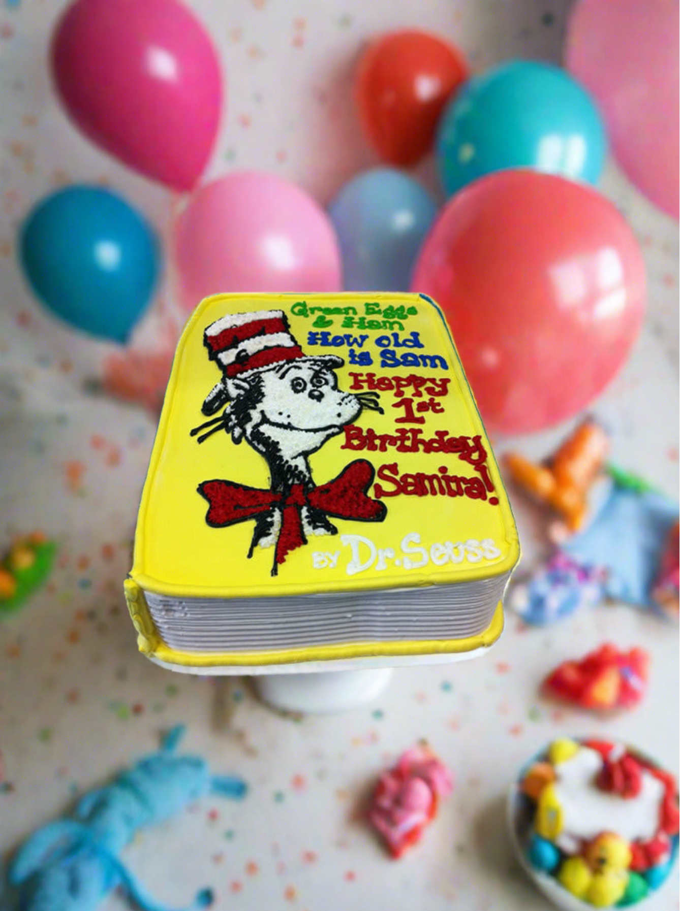 Dr. Seuss Book Cake