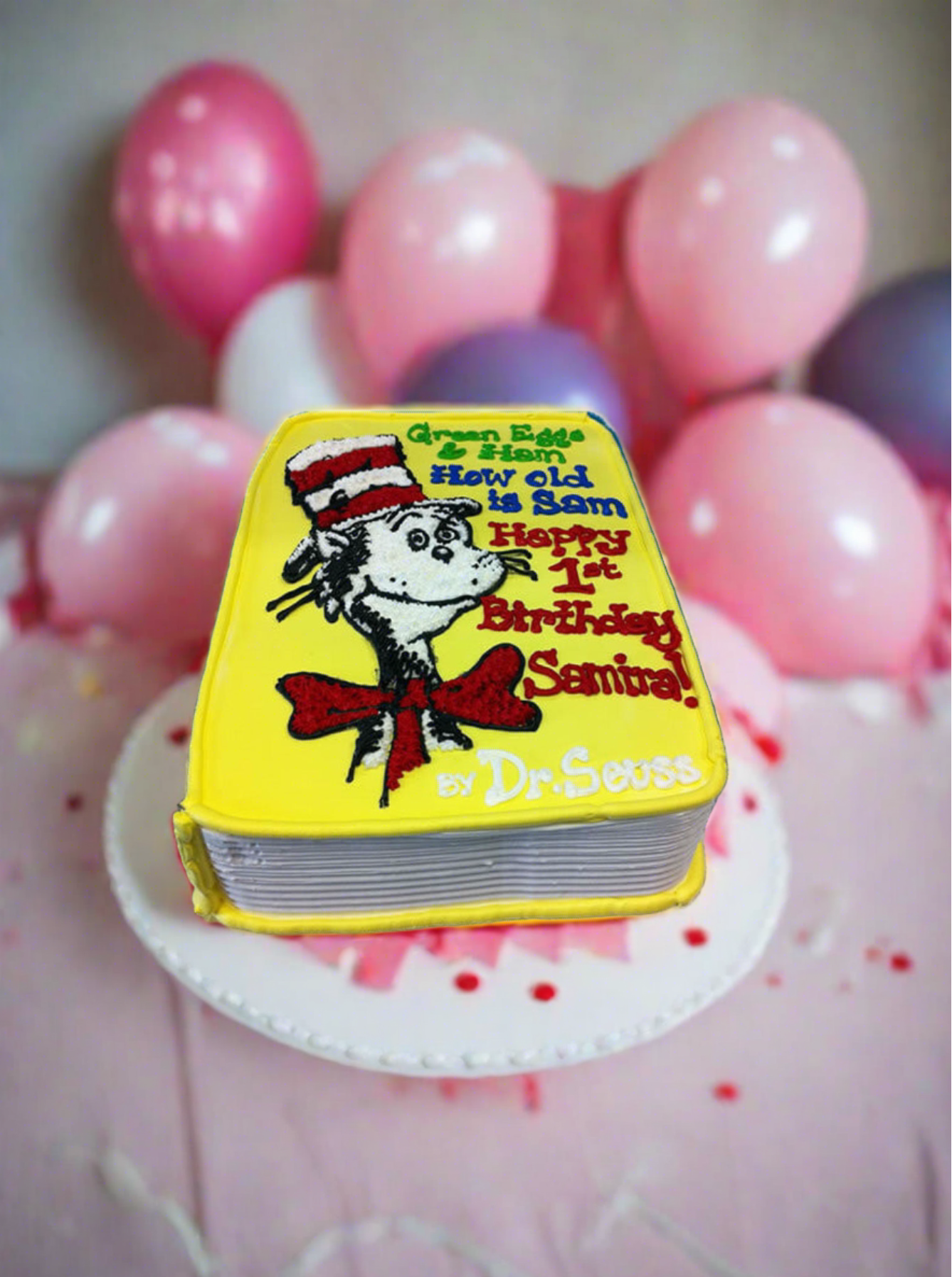 Dr. Seuss Book Cake