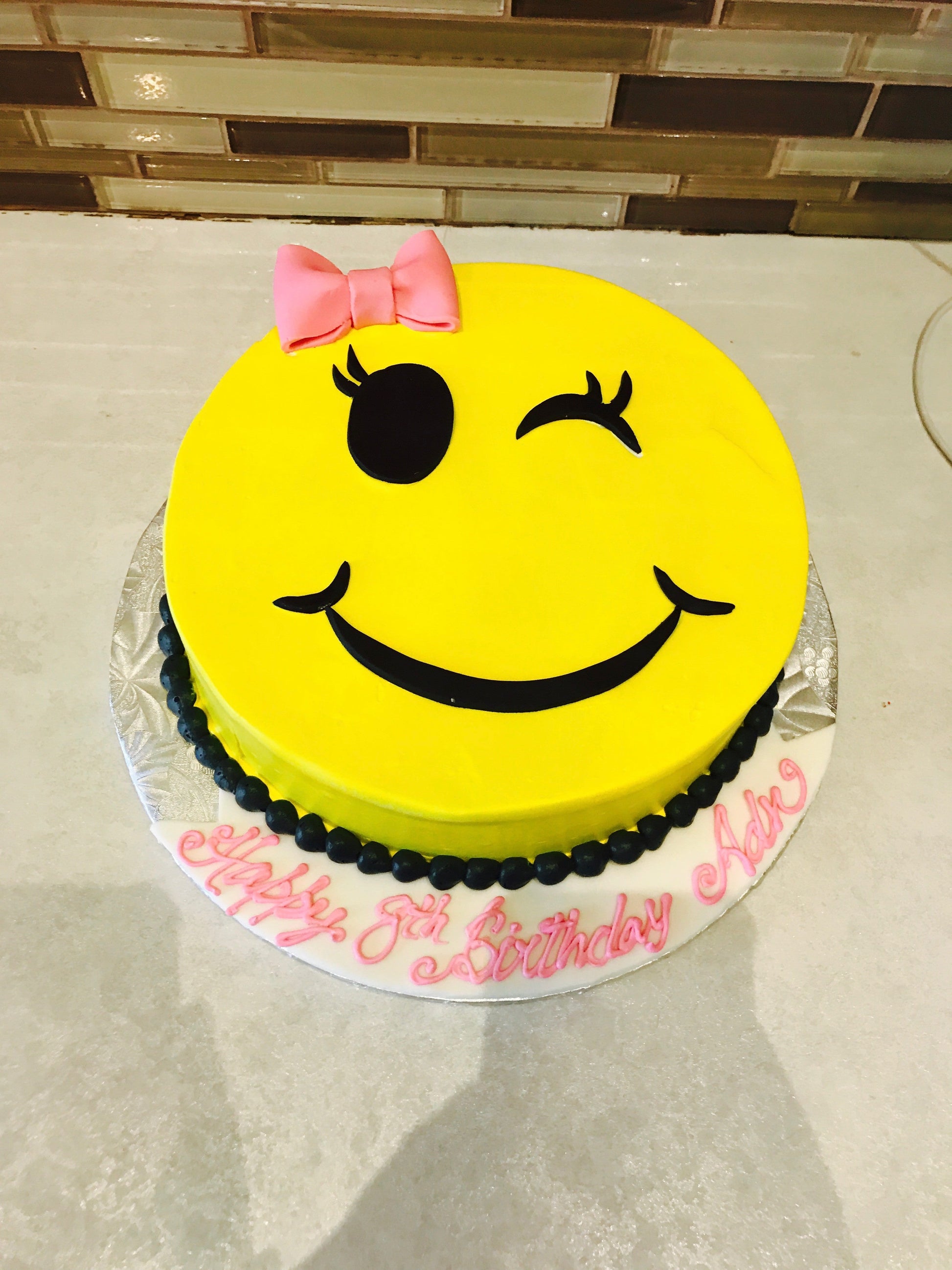 Winky Emoji Cake - Rashmi's Bakery