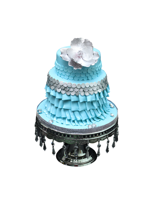 Ebony Fondant Ruffle Cake