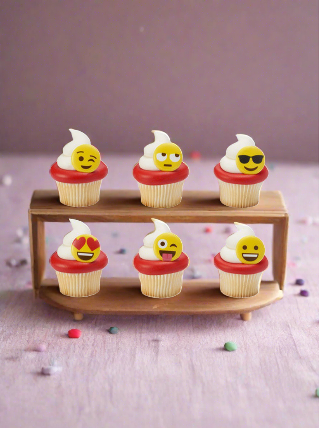 Emoticons Cupcakes - (Pack of 6)