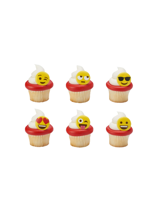 Emoticons Cupcakes - (Pack of 6)