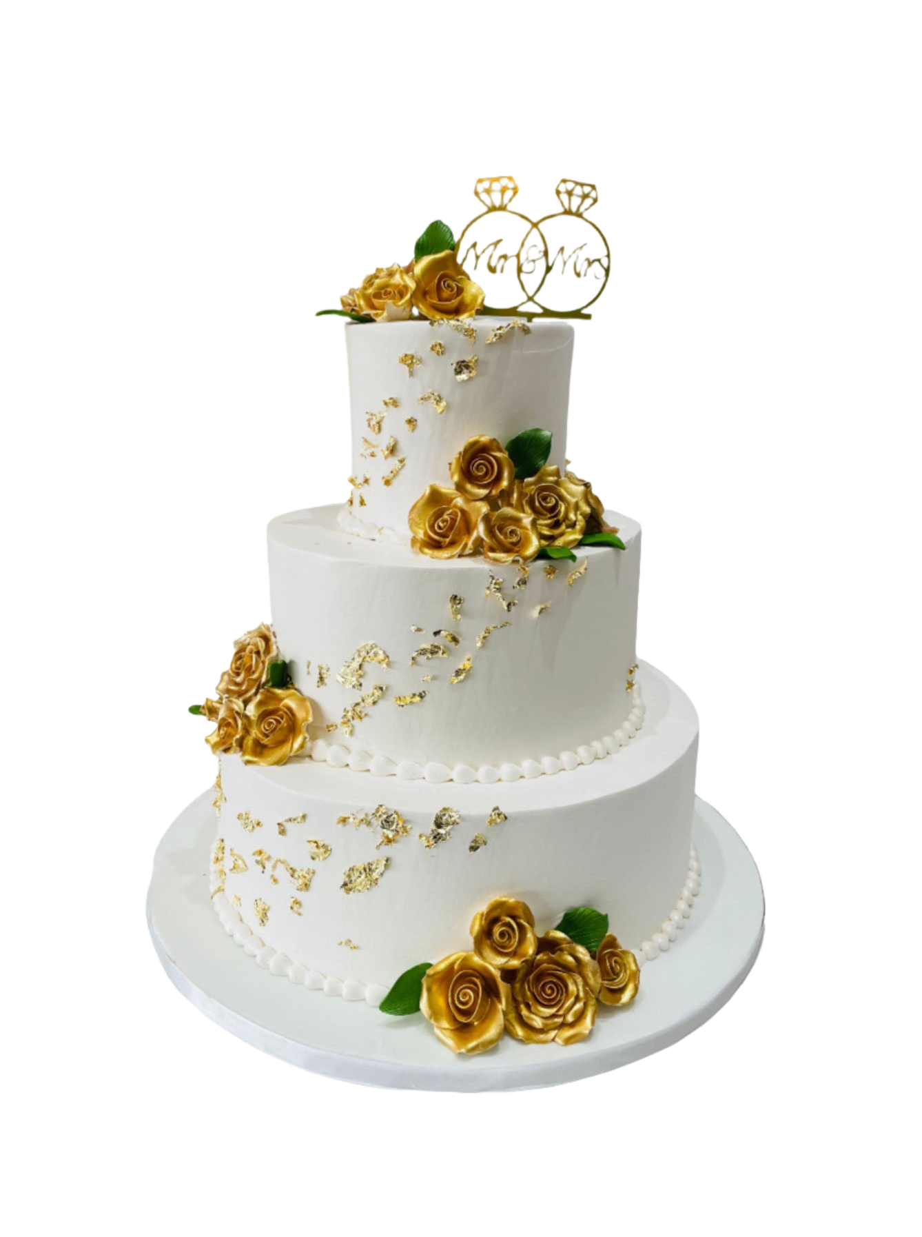 Esvet Golden Wedding Cake