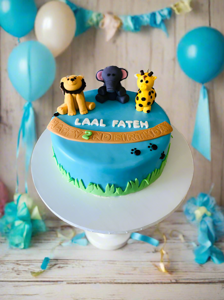 Fateh Animal Fondant Birthday Cake