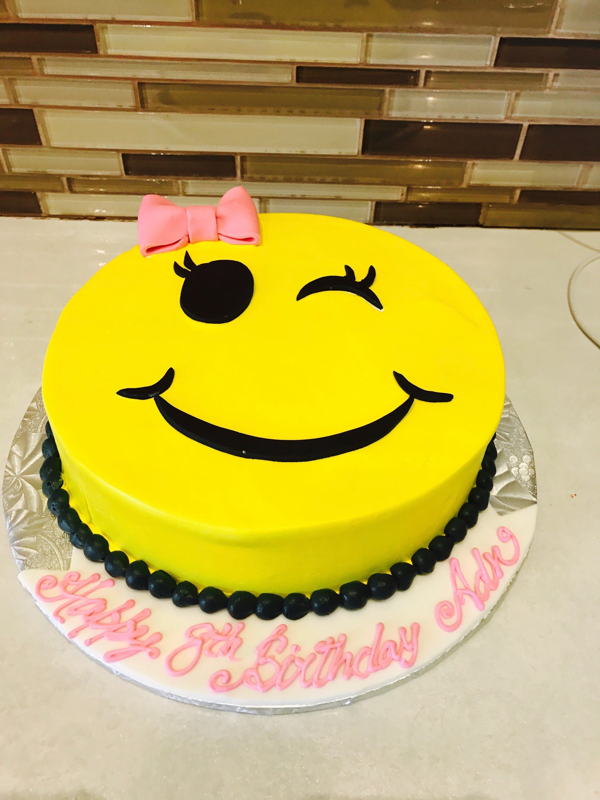 Winky Emoji Cake - Rashmi's Bakery