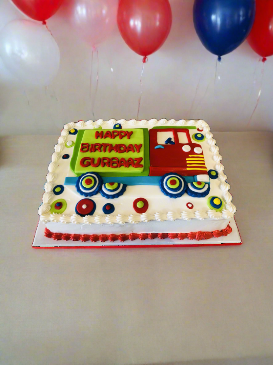 Fire Truck Birthday Cake