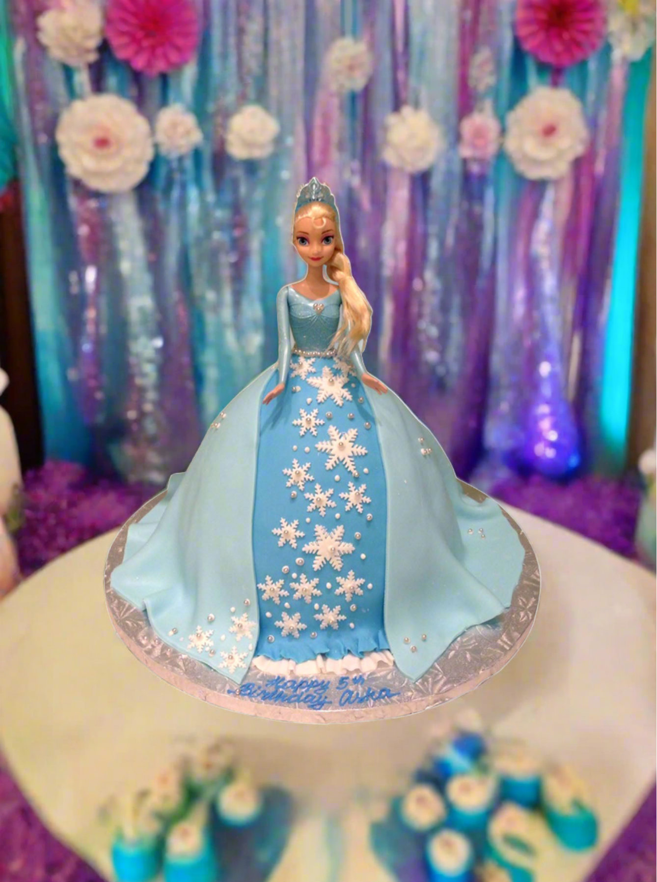 Frozen Fondant Barbie Cake