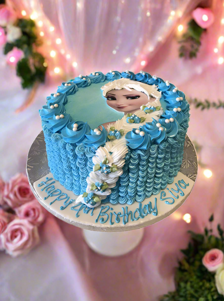 Frozen Rosette Cake