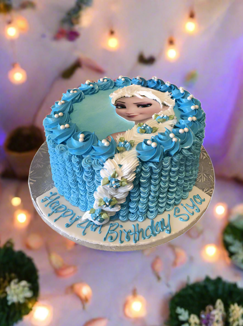 Frozen Rosette Cake