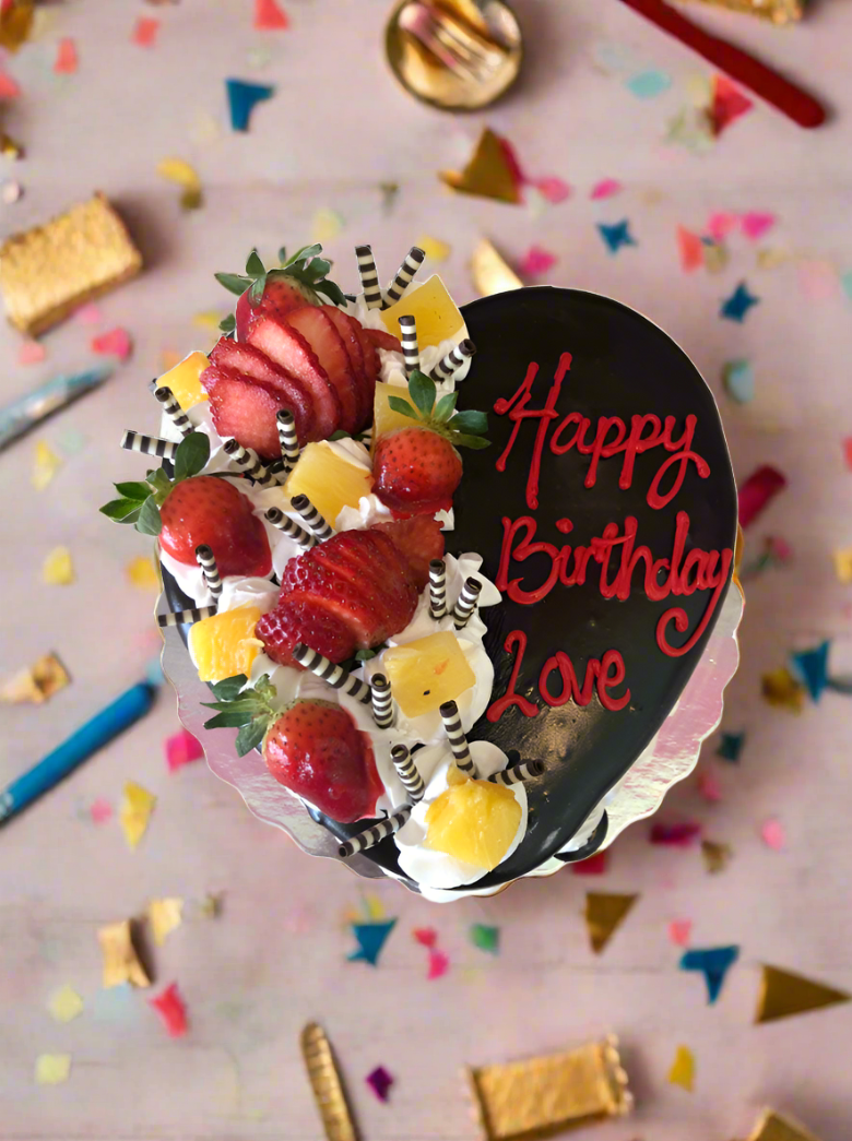 Fruit Heart Cake