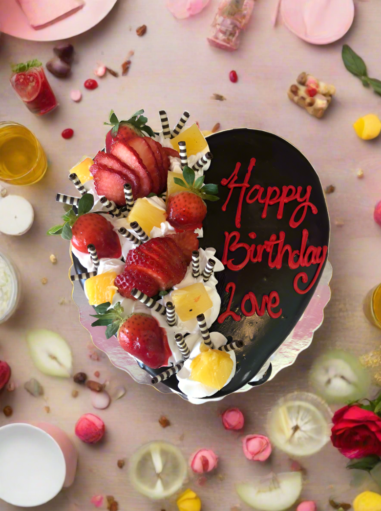Fruit Heart Cake