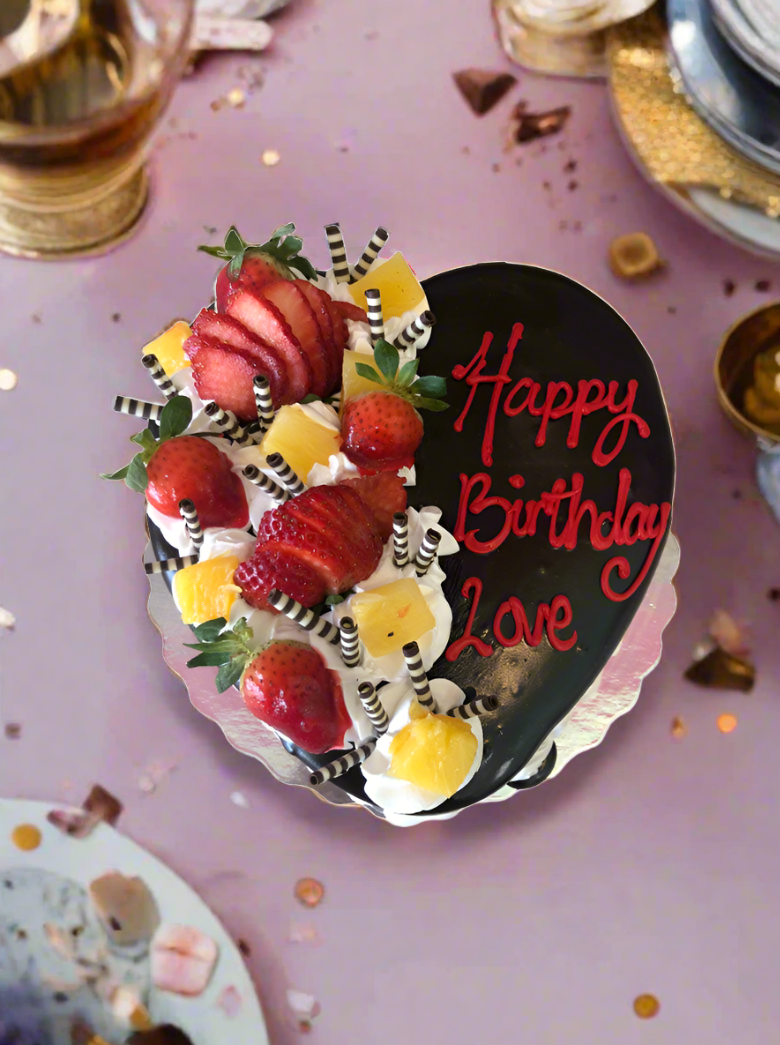Fruit Heart Cake