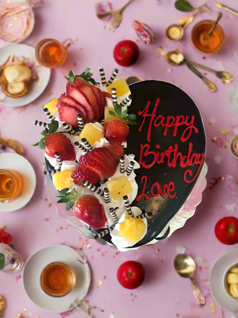 Fruit Heart Cake