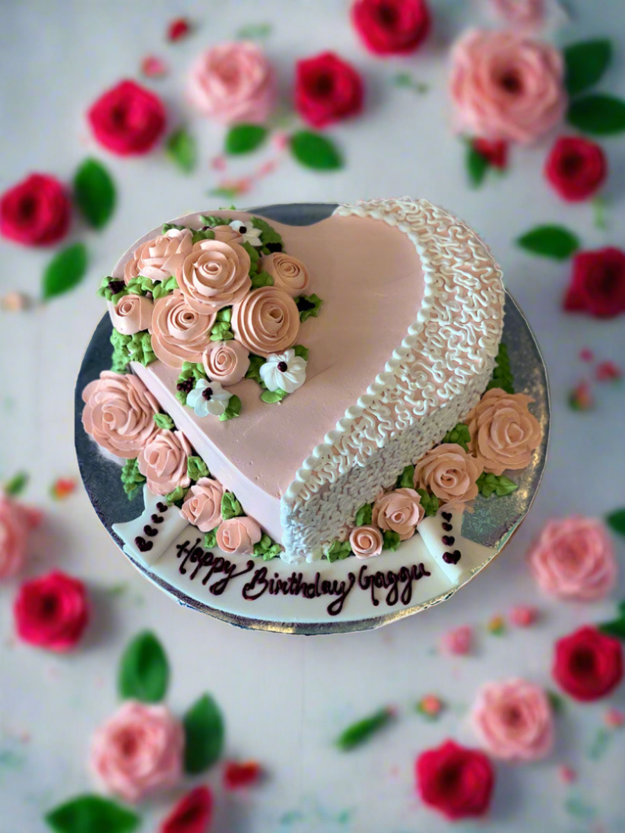 Gagan Heart Birthday Cake